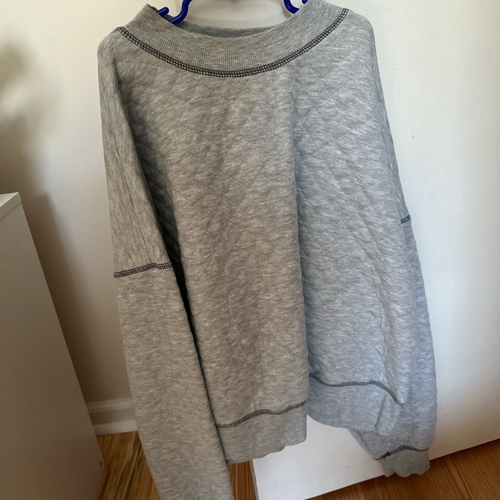 Chance or Fate Men's Quilted Gray Crewneck Sweater